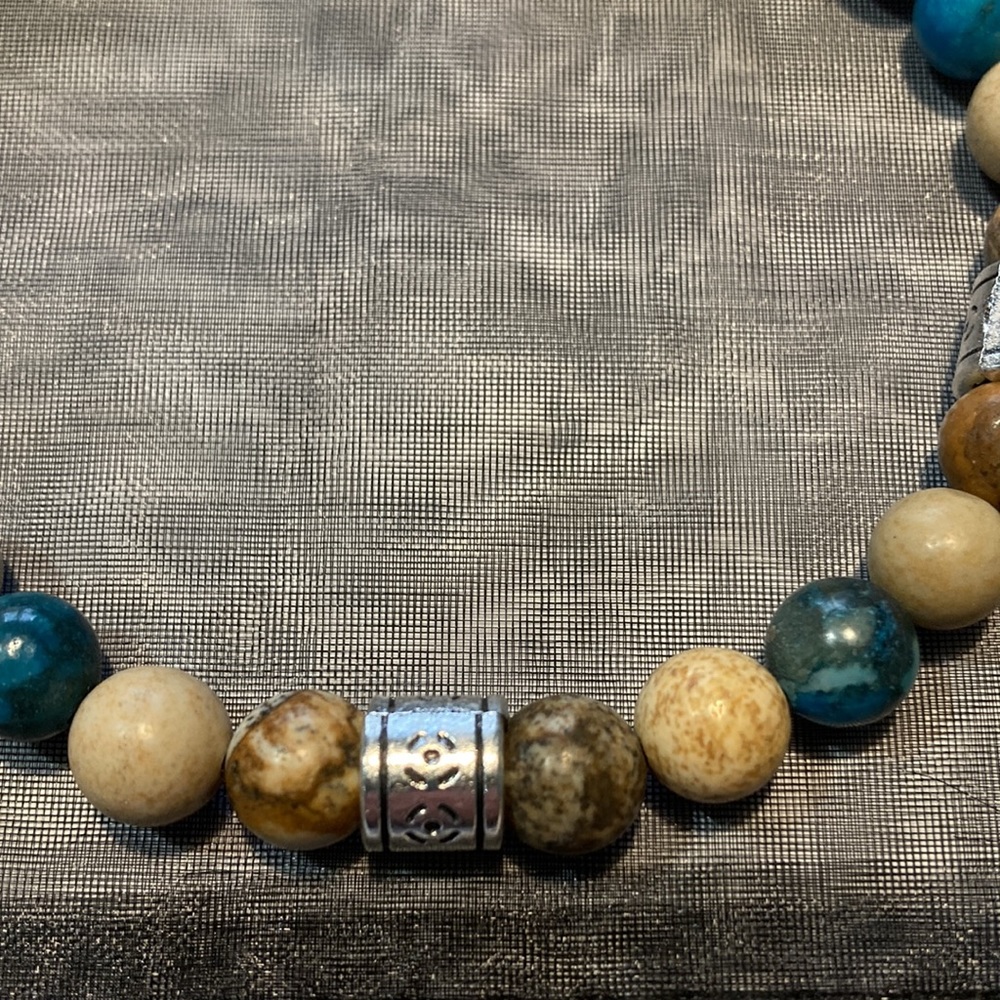 Natural Stone Men’s Stack Bracelet Set - Picture 3 of 7